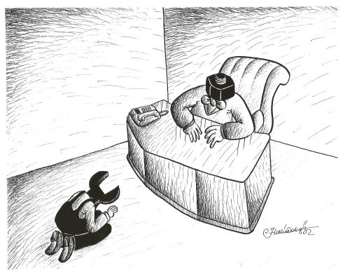 Cartoon: Worker and boss (medium) by halisdokgoz tagged worker,and,boss