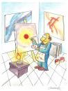 Cartoon: painter (small) by halisdokgoz tagged painter