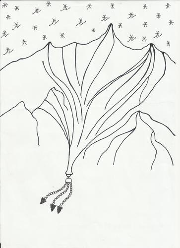 Cartoon: Shooting Stars (medium) by KenanYilmaz tagged starsshooting,shootingstars,stars,snow,winter,cartoon