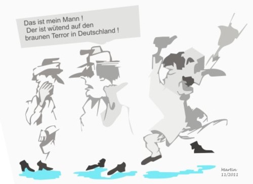 Cartoon: Brauner Terror (medium) by quadenulle tagged cartoon