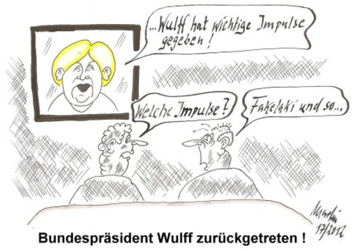Cartoon: Rücktritt II (medium) by quadenulle tagged cartoon