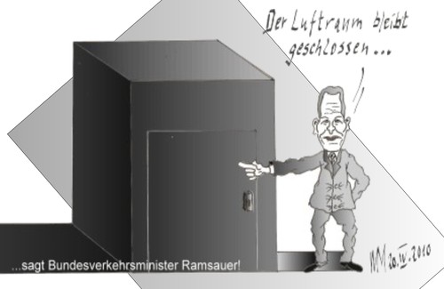 Cartoon: Sperrung des Luftraums (medium) by quadenulle tagged cartoon