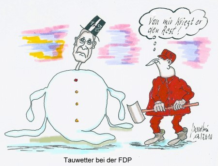 Cartoon: Tauwetter bei der FDP (medium) by quadenulle tagged cartoon
