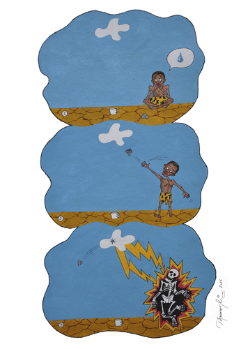 Cartoon: I want water (medium) by Tural Hasanli tagged hasanli,tural