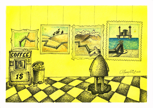 Cartoon: In the exhibition (medium) by Tural Hasanli tagged hasanli,tural