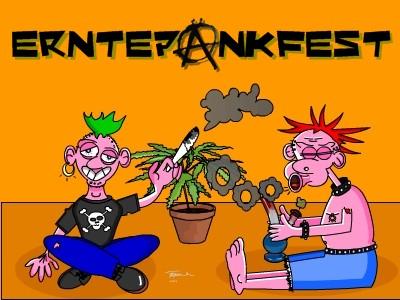 Cartoon: Erntepunkfest (medium) by Tricomix tagged hanf,punk,ernte,rauchen,marihuana,cannabis