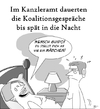 Cartoon: Koalitionsgespräche (small) by Tricomix tagged angela merkel guido westerwelle kanzleramt reichstag bett koalitionsgespräche mitternacht deutschland germany bettszene sex fdp cdu mangold leben unterm telespargel