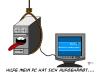 Cartoon: PC Probleme (small) by Tricomix tagged pc windows probleme rechner monitor strick