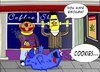 Cartoon: Recently in Colorado (small) by Tricomix tagged cannabis,colorado,coffee,shop,sesam,street,cookie,monster,ernie,bert,marijuana