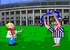 Cartoon: Union Berlin - Hertha BSC (small) by Tricomix tagged union berlin hertha bsc fussball soccer olympiastadion hauptstadt derby rasen mangold