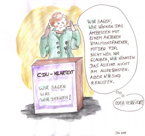 Cartoon: Klartext (medium) by dorthe tagged merkel