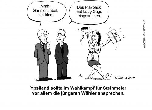 Cartoon: Frank-Walter-Girl (medium) by Wunschcartoon tagged steinmeier,wahl,2009