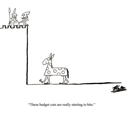 Cartoon: Greek Economics (medium) by pinkhalf tagged greece,economy,trojan,horse,classics,budget,recession,euro