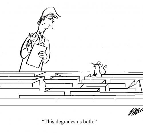Cartoon: Scientific Ethics (medium) by pinkhalf tagged cartoon,animal,science