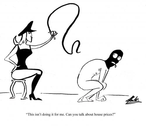 Cartoon: The English Disease (medium) by pinkhalf tagged man,woman,england,house,economy,fetish