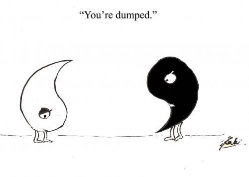 Cartoon: The Yin and the Yang (medium) by pinkhalf tagged cartoon,love,man,woman,the