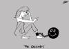 Cartoon: The Cartoonist (small) by pinkhalf tagged cartoon,woman,art