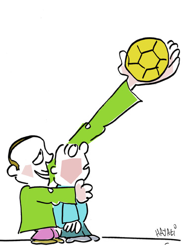 Cartoon: Ablenkung (medium) by Hayati tagged fussball,ball,sport,manipulation,fussballmanipulation,medien,hayati,boyacioglu,berlin