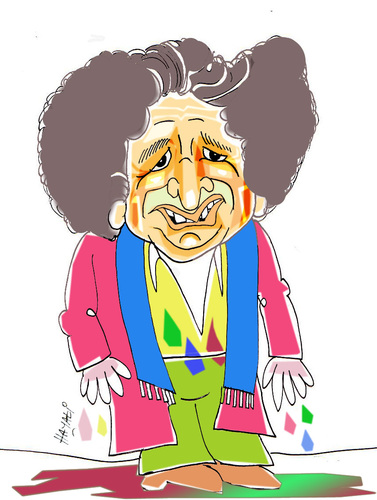 Cartoon: BEDRI BAYKAM (medium) by Hayati tagged boyacioglu,hayati,berlin,istanbul,türkei,artist,künstler,baykam,bedri