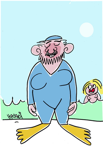 Cartoon: Burkini Urteil (medium) by Hayati tagged burkini,schülerin,moslem,islam,bikini,burka,urteil,bundesverwaltungsgericht,berlin,hayati,boyacioglu,burkini,schülerin,moslem,islam,bikini,burka,urteil,bundesverwaltungsgericht,berlin,hayati,boyacioglu