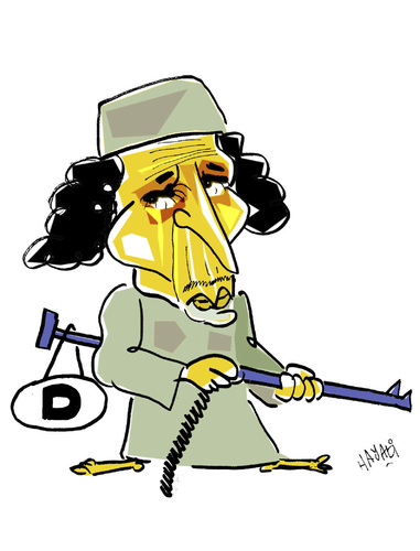 Cartoon: Gaddafi (medium) by Hayati tagged gaddafi,gaddafi,kariaktur