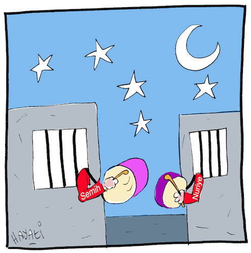 Cartoon: Gerechtigkeit für Alle (medium) by Hayati tagged nuriye,guelmen,semih,ozakca,karikatur,cizgi,cartoon,justiz,hungerstreik,verhaftung,tuerkei,hayati,boyacioglu,cizdi,berlin