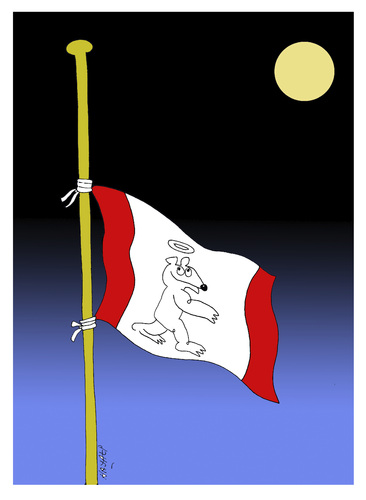 Cartoon: Knut 2007 - 2011 (medium) by Hayati tagged baer,baby,2011,2007,boyacioglu,hayati,symbol,sembol,berlin,bahcesi,hayvanat,garten,zoologischer,eisbaer,knut,knut,eisbär,tier,tiere,berlin,symbol,zoo