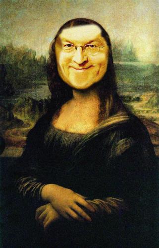 Cartoon: Monalisa (medium) by Hayati tagged spd,frank,walter,steienmeier,kanzlerkandidat,mona,lisa,leonarda,da,vinci,wahl,2009,boyacioglu,hayati,merkel,berlin