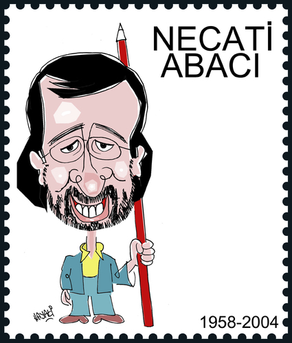 Cartoon: Necati ABACI (medium) by Hayati tagged necati,abaci,karikaturist,cizer,cartoonist,turkei,portre,portrait,hayati,boyacioglu,berlin