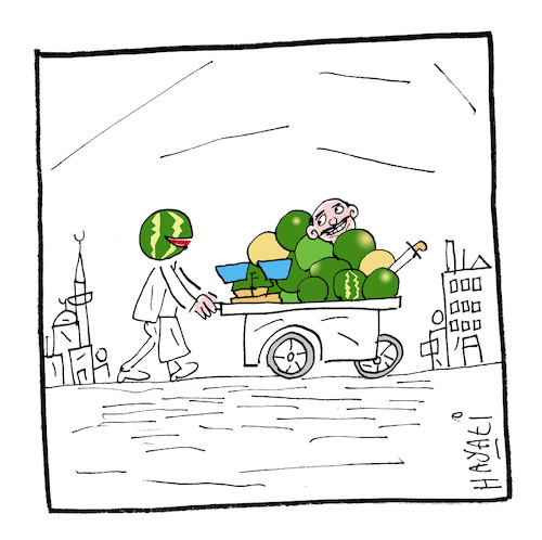 Cartoon: Wassermelonen (medium) by Hayati tagged wassermelonenverkaeufer,karpuzcu,karpuz,arpuz,wassermelone,sommer,austauschbarkeit,ersetzbarkeit,degistirilebilirlik,nachhaltigkeit,commerz,hayati,boyacioglu,cartoon,karikatur,wassermelonenverkaeufer,karpuzcu,karpuz,arpuz,wassermelone,sommer,austauschbarkeit,ersetzbarkeit,degistirilebilirlik,nachhaltigkeit,commerz,hayati,boyacioglu,cartoon,karikatur