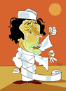 Cartoon: Gaddafi (small) by Hayati tagged muammer,kaddafi,libya,libien,libiya,gaddafi,oberst,baskan,diktatör,krisis,kriz,hayati,boyacioglu