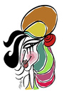 Cartoon: GOOD BYE COLOUR ! (small) by Hayati tagged amy,winehouse,hayati,boyacioglu