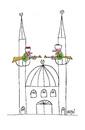 Cartoon: Konflikt (small) by Hayati tagged konflikt,islam,egypt,eygpten,sisi,syrien,hayati,boyacioglu,berlin,war,giftgas,junta,putsch