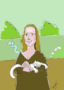 Cartoon: Mona Lisa (small) by Hayati tagged mona,lisa,katze,kedi,italien,leonarda,da,vinci,hayati,boyacioglu