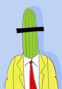 Cartoon: MR. CUCUMBER (small) by Hayati tagged hiyaragasi,gurke,spanische,spanien,ehec,virus,epidemie,krankheit,durchfall,ishal,almanya,hayati,boyacioglu,tuerkei,berlin,deutschland,gemuse,ungewaschenes,alarm