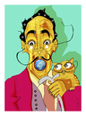 Cartoon: Salvador Dali (small) by Hayati tagged salvador,dali,surrealist,sueralist,ispanya,spain,spanien,surrealismus,painter,maler,ressam,hayati,boyacioglu,portrait,portre