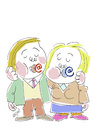 Cartoon: Sebastian and Jenni (small) by Hayati tagged internet,kinder,sucht,still,passivitaet,bagimlilik,virtuelle,welt,world,hayati,boyacioglu,berlin