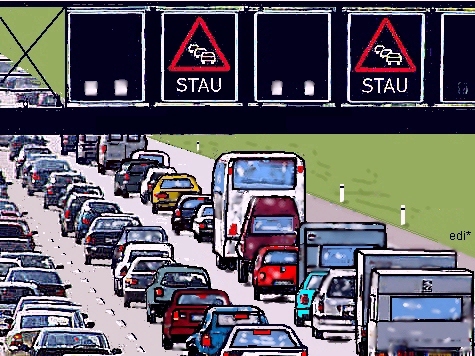 Cartoon: Carfreitag (medium) by sier-edi tagged stau,karfreitag,ostern,verkehr