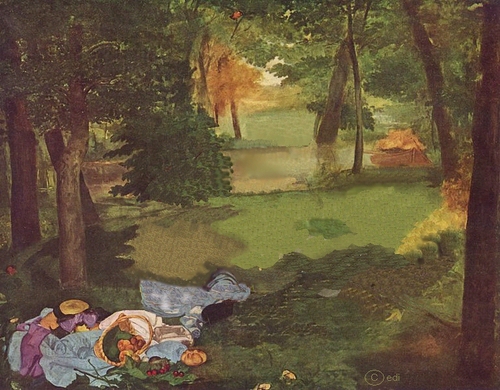 Cartoon: Picknick der Unsichtbaren (medium) by sier-edi tagged picknick,unsichtbar,manet