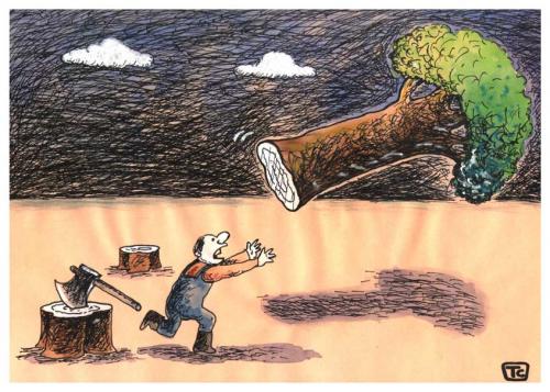 Cartoon: save ecology (medium) by tchuntra tagged save,ecology