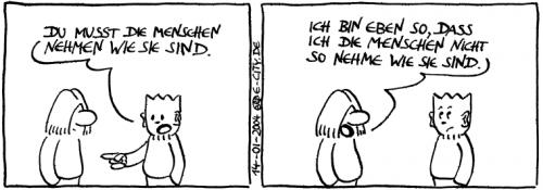Cartoon: Akzeptanz (medium) by weltalf tagged hänflinge