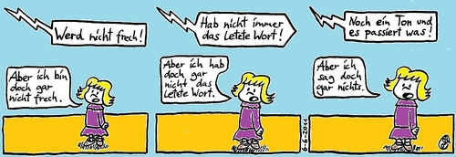 Cartoon: Das letzte Wort (medium) by weltalf tagged sprache,streit,erziehung,widerworte
