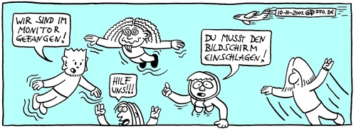 Cartoon: Freiheit für alle (medium) by weltalf tagged monitor,bildschirm