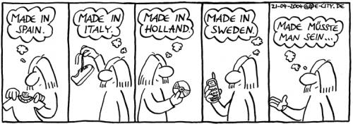 Cartoon: Made in Eastern Germany (medium) by weltalf tagged hänflinge