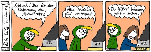 Cartoon: Basta mit Pasta! (medium) by weltalf tagged wg,pasta,nudeln