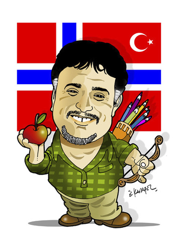 Cartoon: -FIRUZ KUTAL- PORTRAIT (medium) by donquichotte tagged kutal