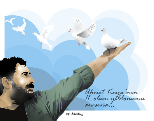 Cartoon: AHMET KAYA (medium) by donquichotte tagged sngr