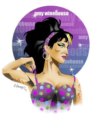 Cartoon: AMY WINEHOUSE-4 (medium) by donquichotte tagged amy