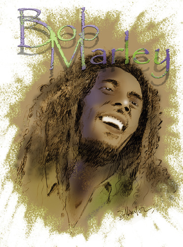 Cartoon: BOB MARLEY (medium) by donquichotte tagged bob