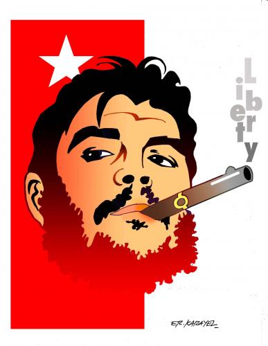 Cartoon: CHE PORTRAIT-1 (medium) by donquichotte tagged che1